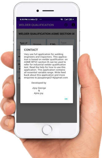 ASME SECTION IX WELDER QUALIFICATION APPLICATION скриншот 5