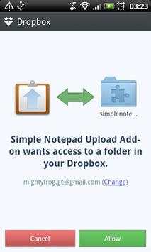 Simple Notepad Upload Addon скриншот 1