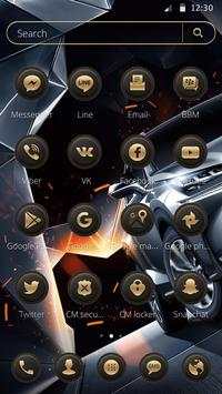 Gold and black car theme for cool man screenshot 6