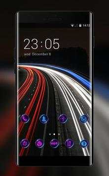 Car racing shines like a light at high speed theme screenshot 1