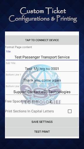 Bus Ticket Printer - prototype screenshot 4