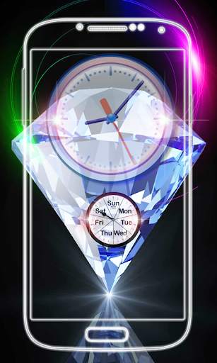 Diamond Clock Live Wallpaper screenshot 3