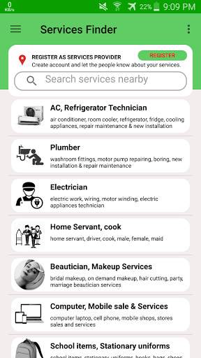 Services Finder screenshot 1
