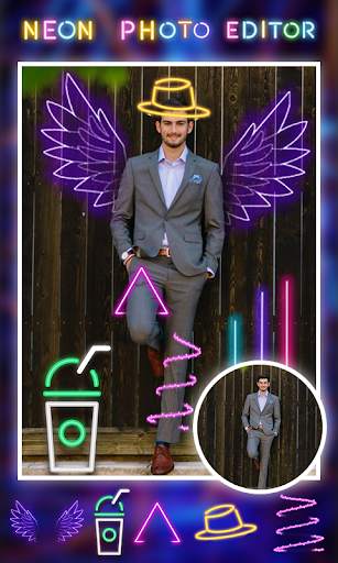 Neon Light Effect Photo Editor Full Body 4 تصوير الشاشة
