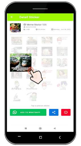 Perang Gambar Wa WAStickerApp screenshot 3