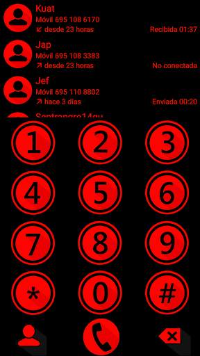 THEME MATERIAL M RED2 EXDIALER screenshot 1
