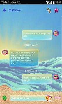 Summer Time GO SMS screenshot 2