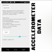 Accelerometer Sensor Data icon