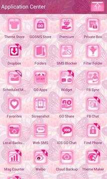 Pink Butterfly Go SMS Theme screenshot 5
