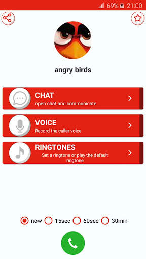 angry bird fake call स्क्रीनशॉट 3