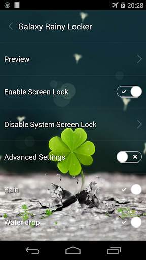 Galaxy rainy lockscreen screenshot 9