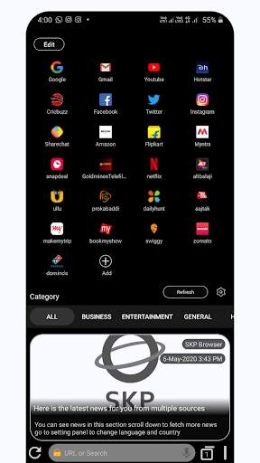 SKP Browser - Faster Download, News, Made in india screenshot 2