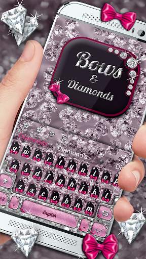 Bows & Diamonds Premium Keyboard Theme स्क्रीनशॉट 2