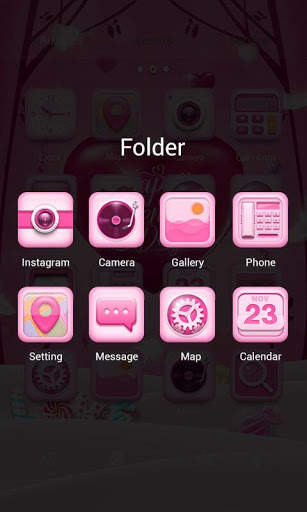 Pink Love 3D Go Launcher Theme screenshot 4