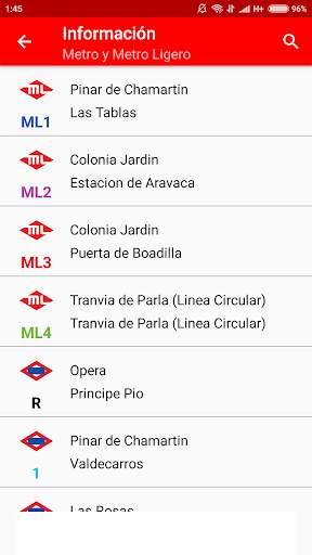Bus Madrid Metro Cercanias ES screenshot 5