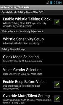 Whistle Talking Clock FREE screenshot 2