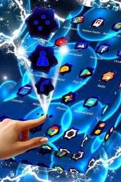 Black Blue Smart Launcher 3d screenshot 4