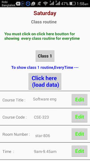 Editable Class Routine screenshot 2