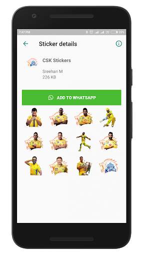 Sports Stickers - Cricket and Football Stickers screenshot 6