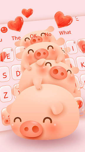 Cute Pink Pig keyboard screenshot 2