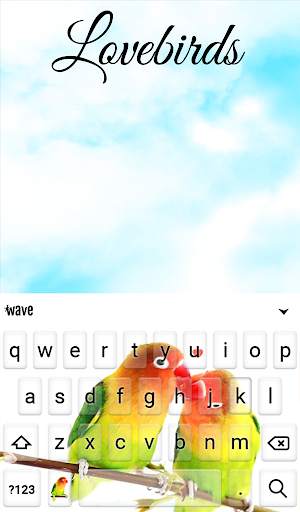 Lovebirds Animated Keyboard   Live Wallpaper 2 تصوير الشاشة