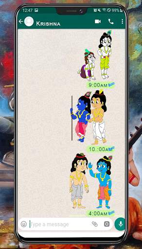 Lord Krishna stickers Laddu gopal stickers screenshot 4