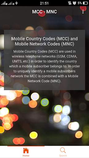 Mobile Country Codes and Mobile Network Codes screenshot 2