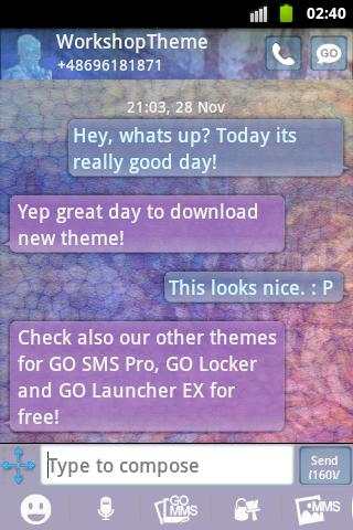Lekeli NEON GO SMS Tema screenshot 2