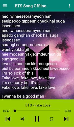 Lagu BTS dengan Lirik - Offline screenshot 6