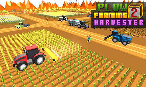 Blocky Plow Farming Harvester screenshot 1