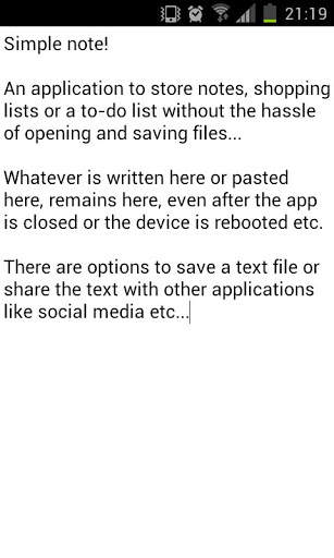 Simple Note Free screenshot 1