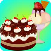 ice cream and cake game logo