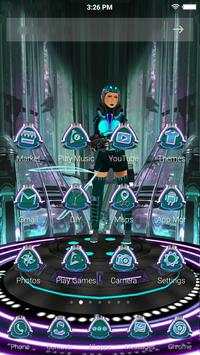3D Warrior Girl Launcher Theme. screenshot 5
