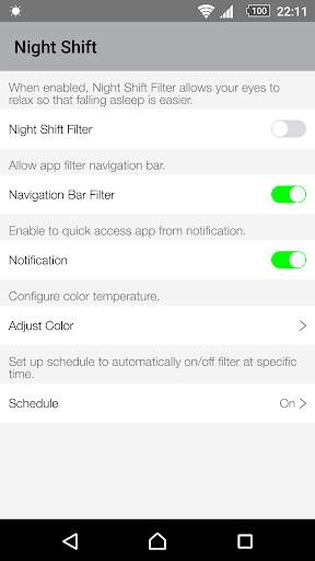 Night Shift OS 10 screenshot 2