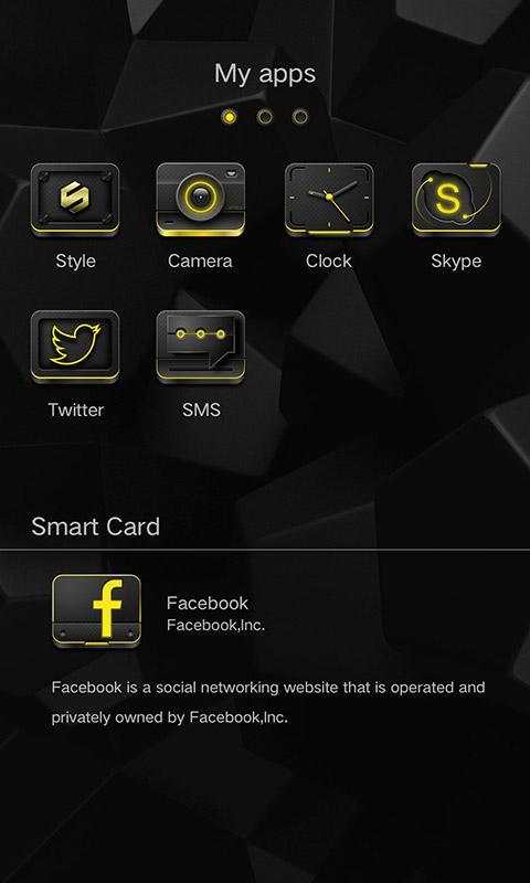 Golden Black Go Launcher Theme screenshot 4
