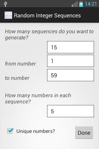 Generate Random Numbers - Free screenshot 4