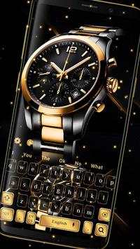 Luxury Black Gold Watch Keyboard Theme screenshot 1