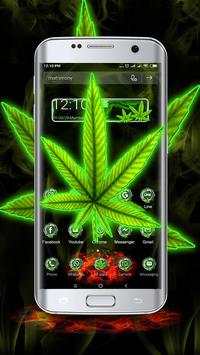 3D Green Smoke Weed Launcher Theme screenshot 2