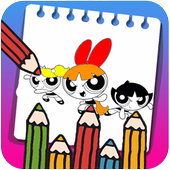 Powerppuf coloring girls icon