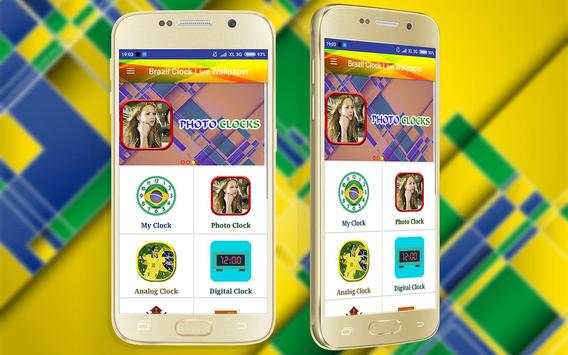 Brazil Football Wallpaper Clock Live screenshot 6