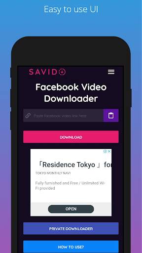 Savido - Free Facebook Video Downloader HD स्क्रीनशॉट 1
