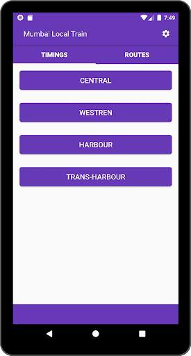 Mumbai Local Train Timetable screenshot 1