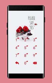Lips APP LOCK Theme Rose Pin Lock Screen screenshot 3
