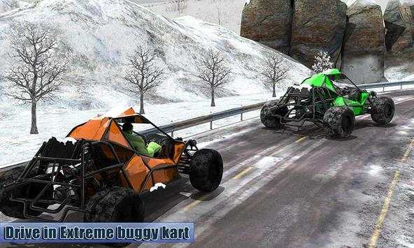 Superhero Buggy Car: Winter Sports Risky Road Race screenshot 4