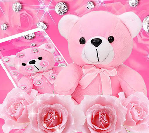 Pink Diamond Teddy Bear Theme screenshot 4