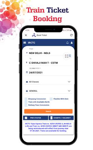 Indian Rail IRCTC, PNR App скриншот 2