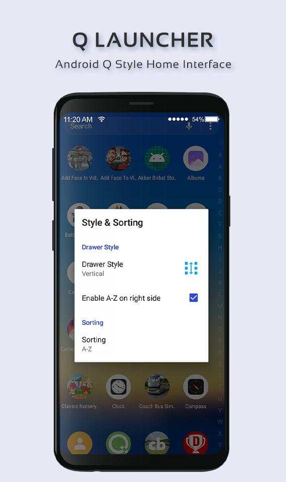 Q Launcher for Android - Android Q 10 style screenshot 5