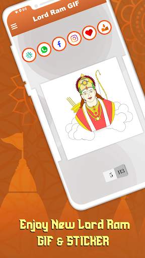 Lord Ram GIF : God Ram Stickers for Whatsapp screenshot 4