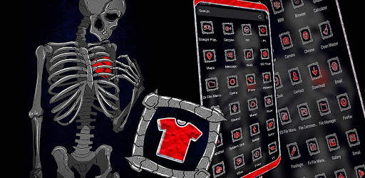 Broken Heart Skeleton Launcher Theme screenshot 7