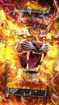 Horrible Fire Tiger Live Wallpaper screenshot 1